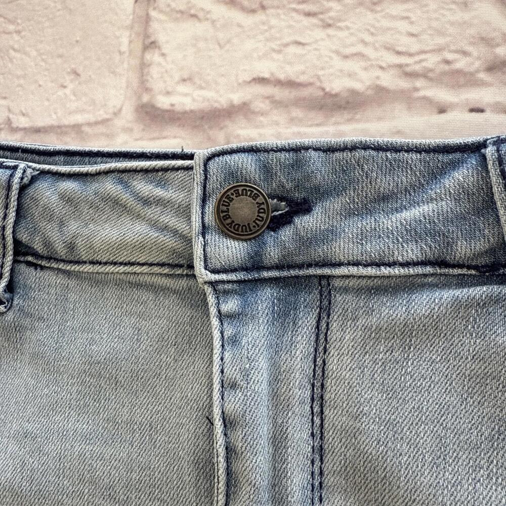 Judy Blue Dip Dye Ombre Denim Jean Boho Cowgirl Festival Frayed Cut Off Shorts L - Picture 4 of 7